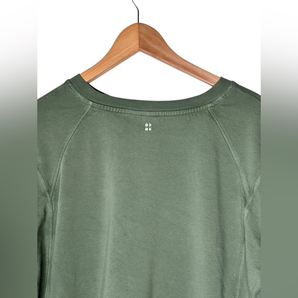 Sweaty Betty After Class Cotton Blend Crop Sweatshirt Green size 14 Large - Picture 7 of 9